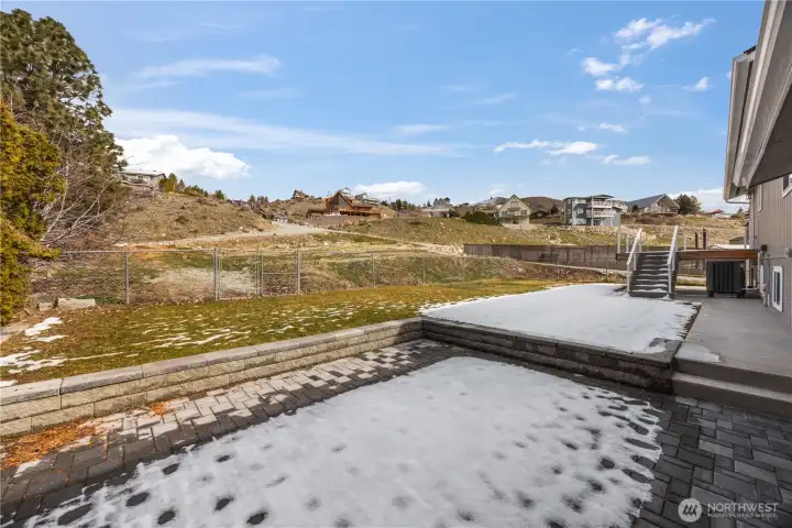 New Patio and fenced back yard with room for expansion