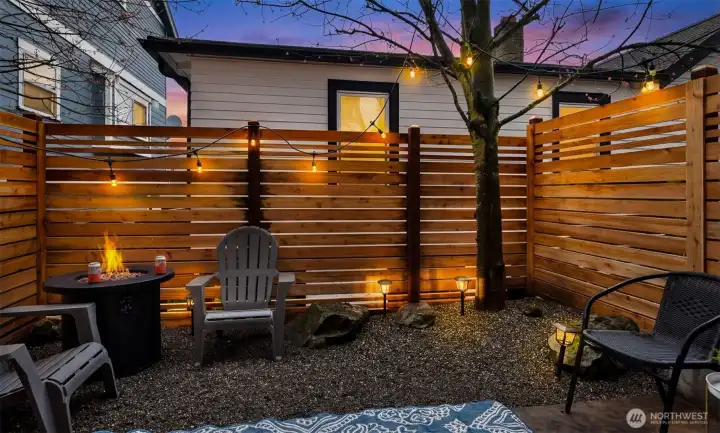 Enough space to hang out, BBQ, or relax with your pets.