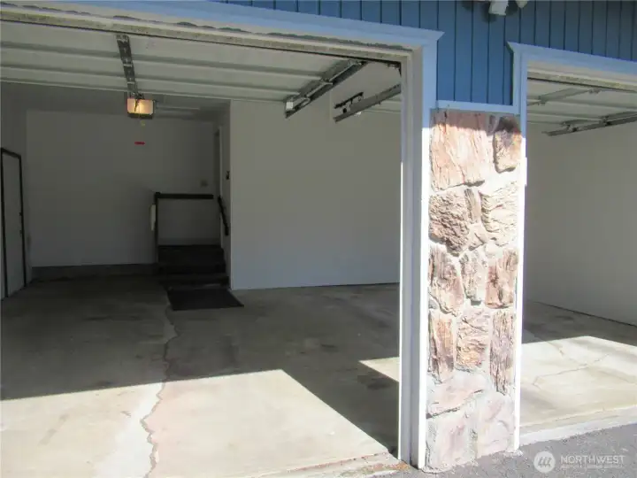 The home has an attached two-car garage for convenient parking inside!