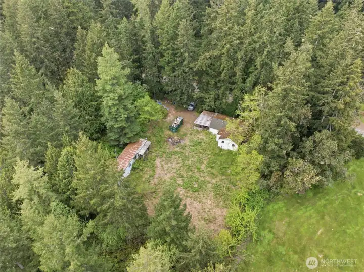 Drone showing both dwellings and surrounding property
