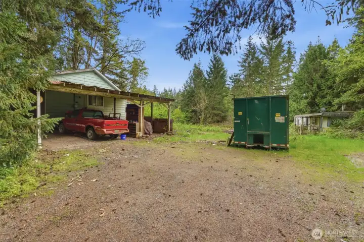 Driveway entering property