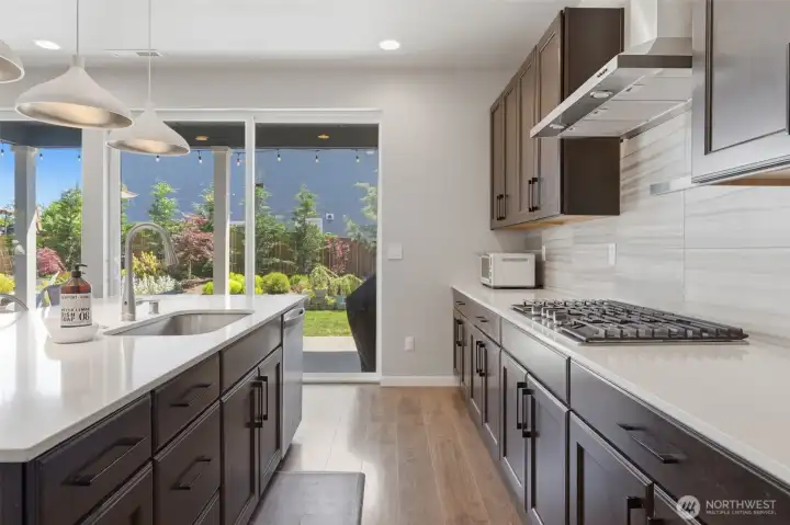 Kitchen with stone countertops
