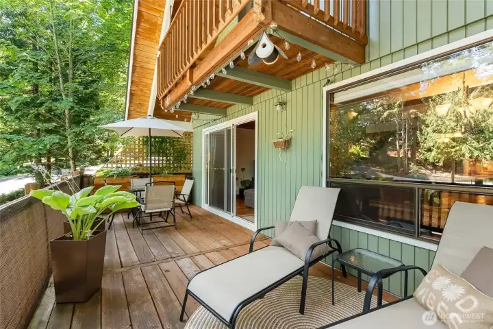 Perfect deck for sunbathing