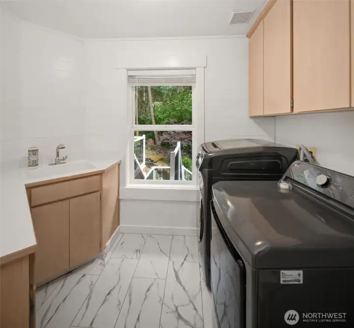 Laundry room on the main floor