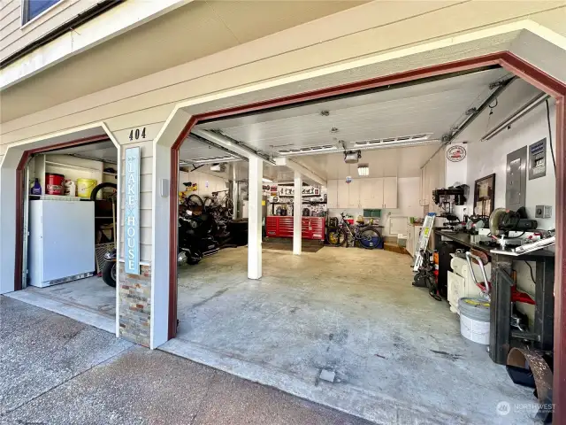 Large double garage