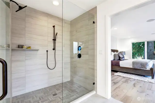 Spacious spa like shower is the perfect place to get your day started!