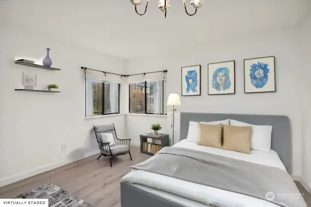 virtually staged bedroom
