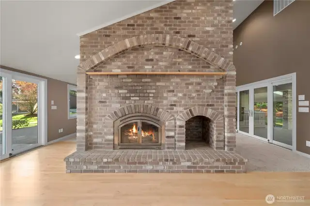 Fireplace in Kitchen