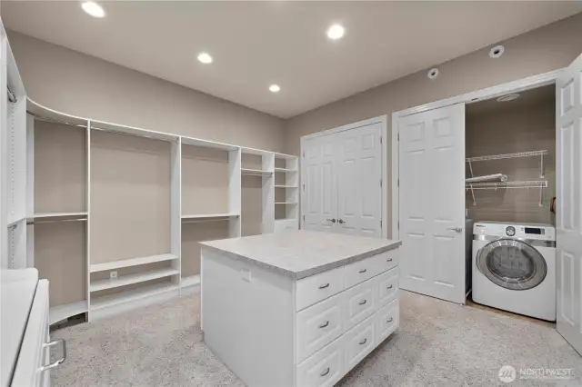 Primary Dressing Room with Washer and Dryer