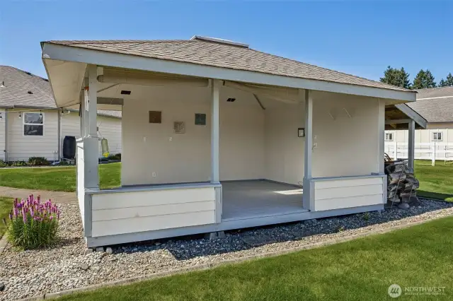 Gazebo wired for a Hot Tub