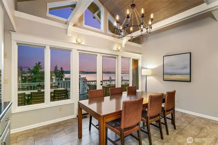 Dining room in the evenings