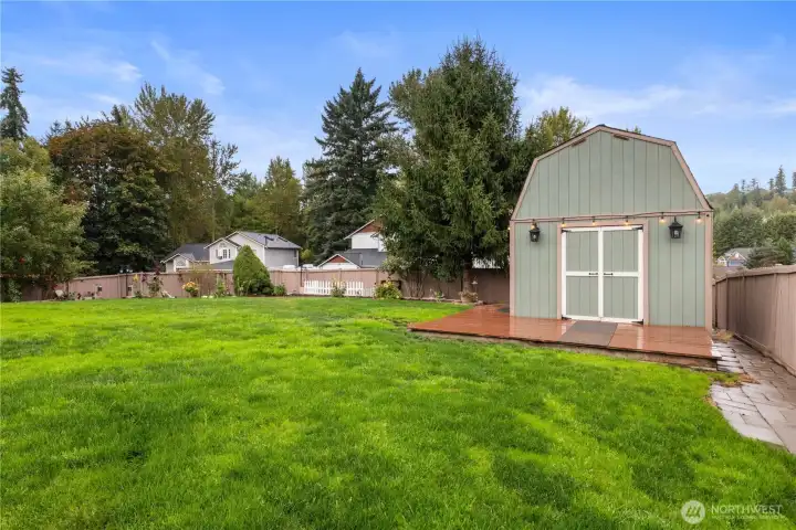 The yard really is a showstopper, complete with two outbuildings. This is Shed #1.