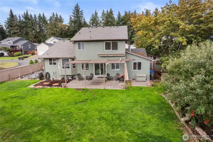 A view looking back on the home.