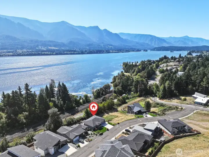 Drone picture showing location of the home as part of the Chinidere Mountain Estates sub-division.