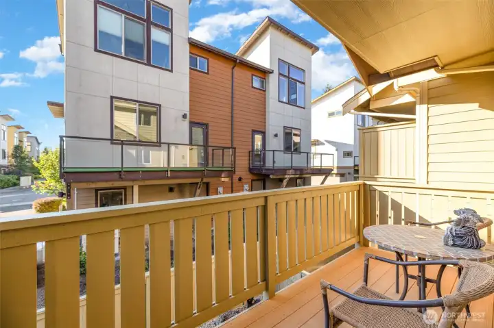 Private balcony located just off the kitchen, the perfect retreat to enjoy the outdoors.