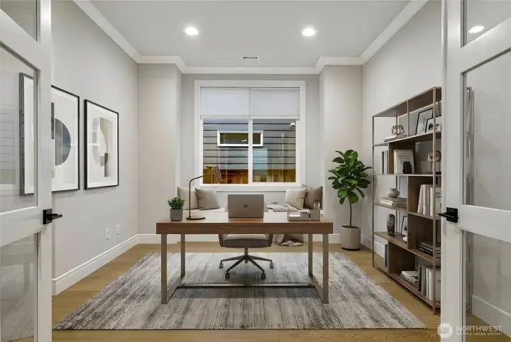 Office on main level-virtual staging