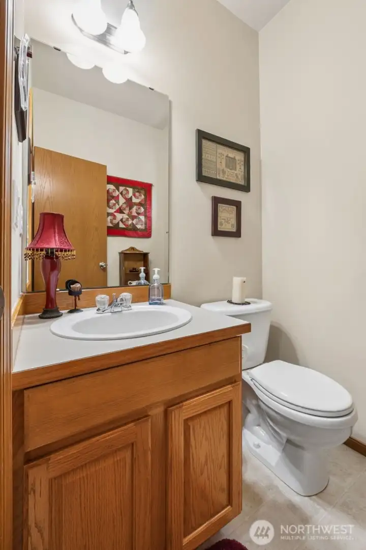 Downstairs half guest bathroom