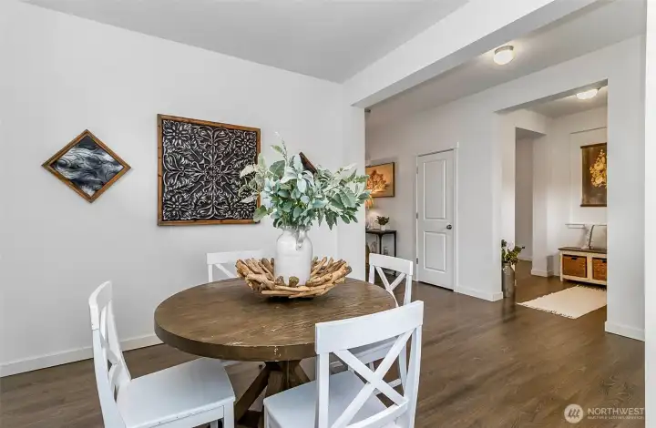 Private dining room with great flow to the home