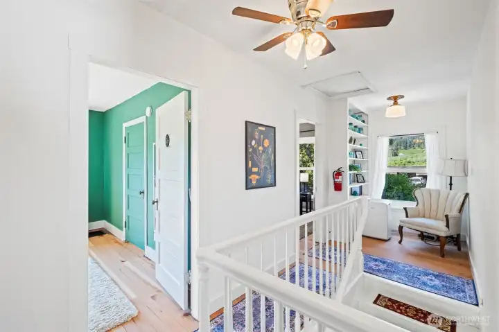 Stair landing and entrance to upper bedrooms