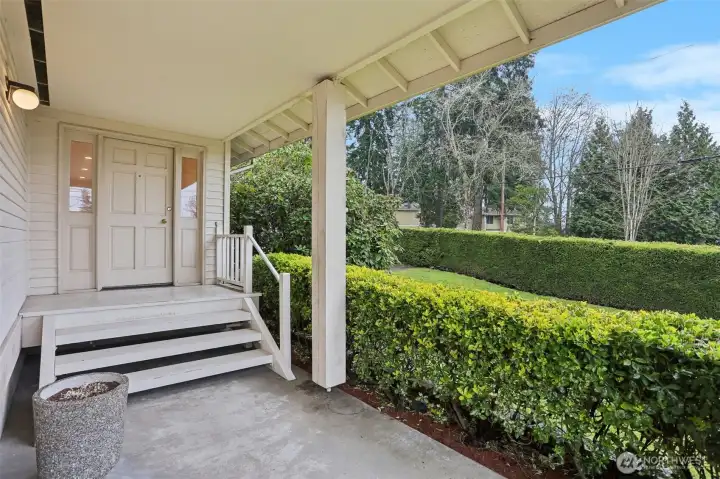 Main floor entrance and patio