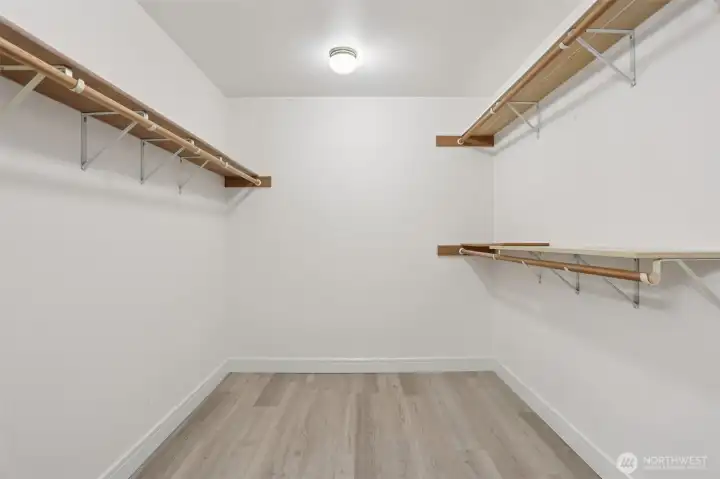 Main floor master walk-in closet