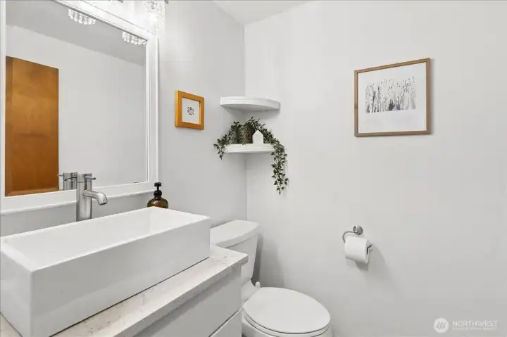 1/2 bath on main level.