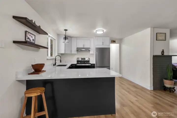 kitchen counter barstool snack and go