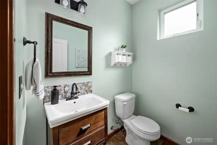 Half bath on the main floor. Half bath on the main floor.