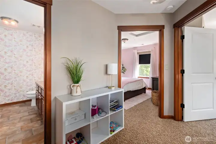 Upstairs landing. Upstairs landing.