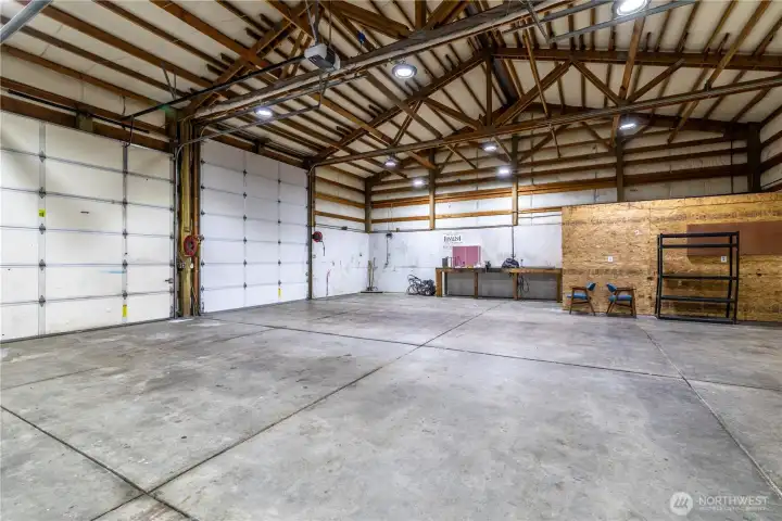 Shop interior with heated floors