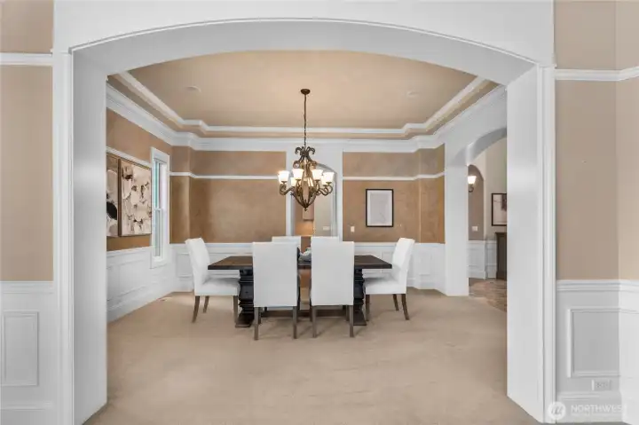 Formal dining room with beautiful millwork Formal dining room with beautiful millwork