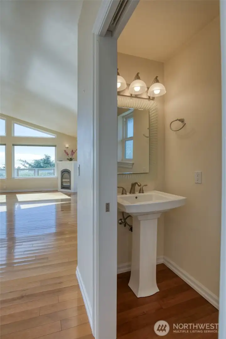 Half bath off living space.