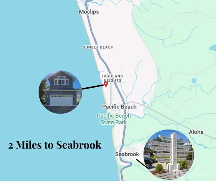Wanting a beautiful dinner out and maybe a concert?  Head 2 miles South to the charming town of Seabrook for lots of options -- and it includes a beautiful new grocery store!