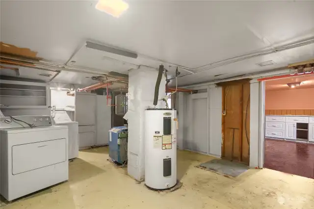 Ample space in the basement!