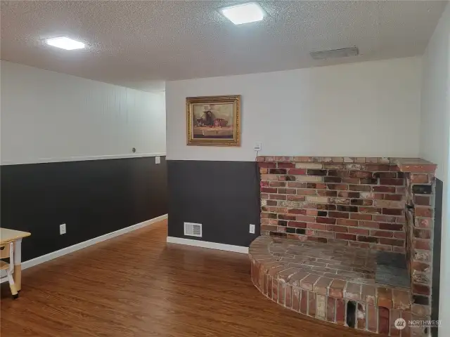 Family room with lovely spot for fireplace