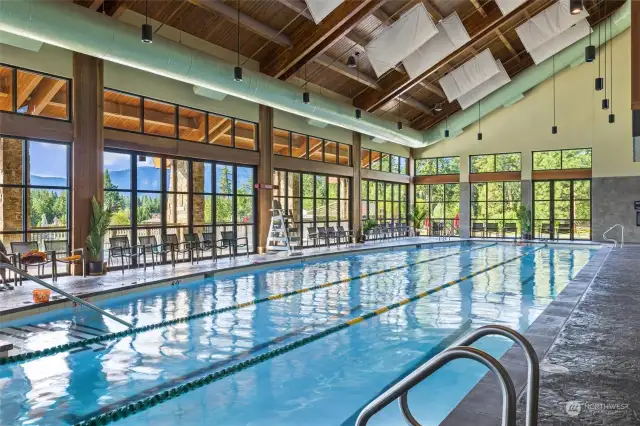 The Suncadia Swim & Fitness Center is short walk from the Lodge and a very popular spot within Suncadia. Soak, steam, heat up in the sauna or sweat in the upstairs gym.