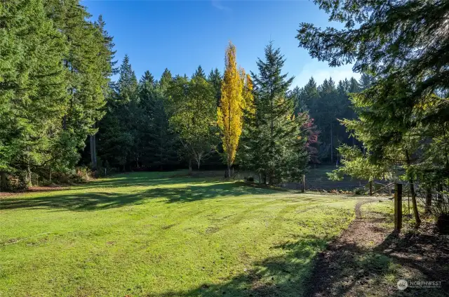 This stunning property provides privacy, acres of lush grasses, perfect for your Homestead