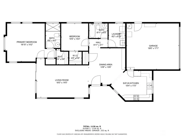 Floor plan with measurements.