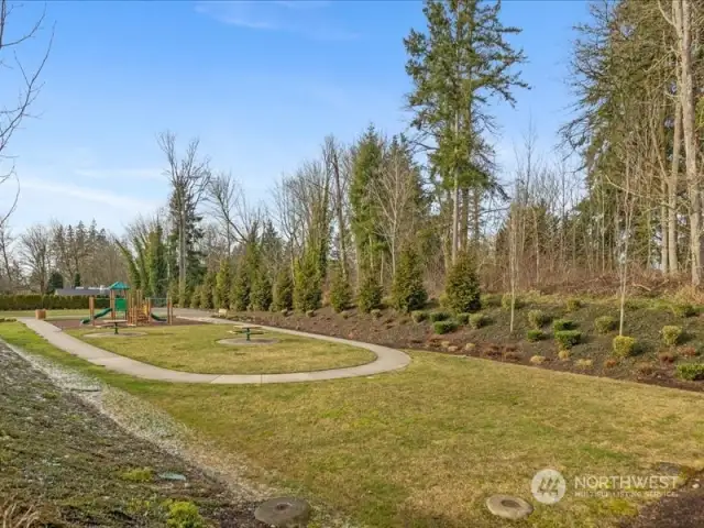 Kids playground few feets away from the house