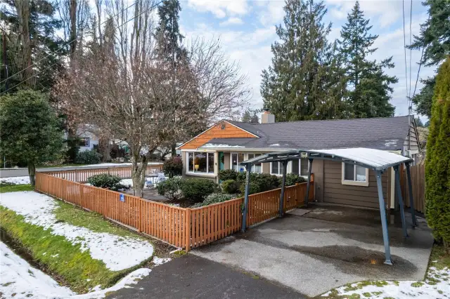 Carport + street parking