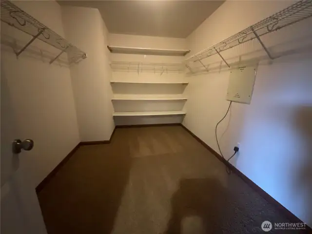 Primary walk in closet