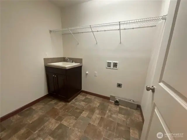 Utility room with deep sink