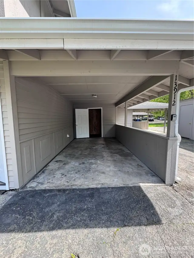 Storage in the carport