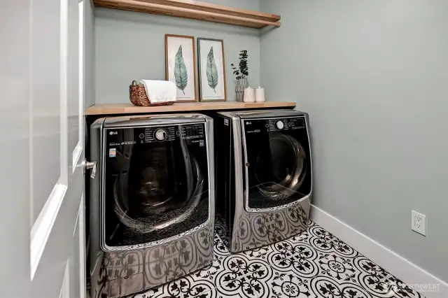 Fully updated utility room.