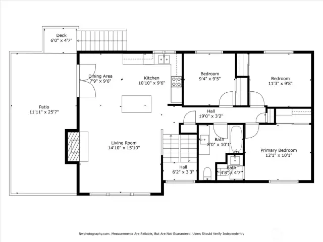 Upper level. Floorplans done by photographer, measurements are not exact or guaranteed.