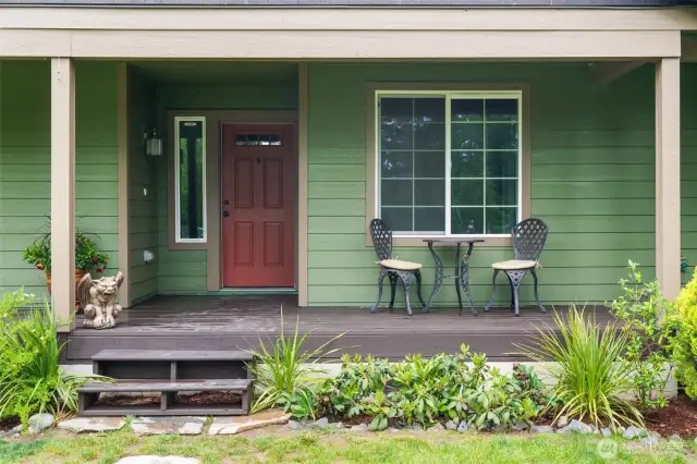 Spacious covered front porch