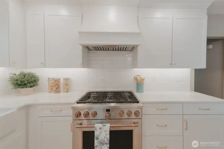 this does everything, 6 burner gas range, air fry, conv bake and more