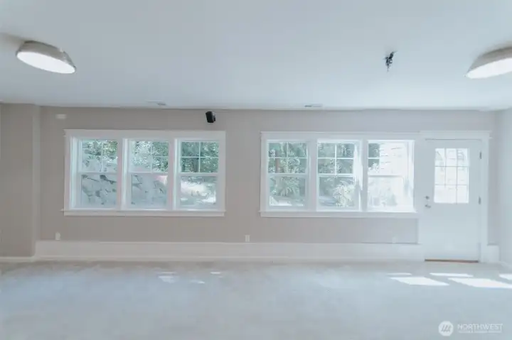 lower daylight space. so much light pouringin these windows