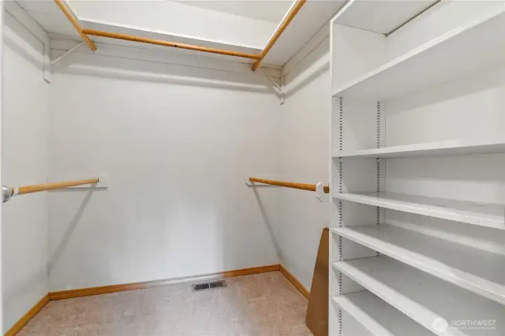 Primary closet