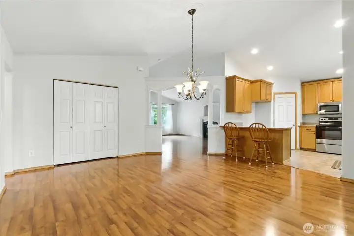 Dining room not staged